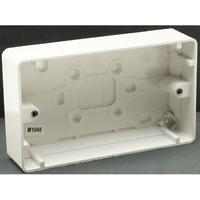 MK K2142WHI Double 32mm Surface Mount Box