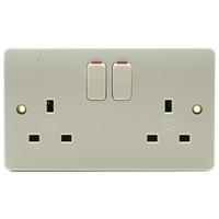 MK K2747WHI 2 Gang Switched 13A Socket