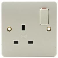 mk k2757whi 1 gang switched 13a socket