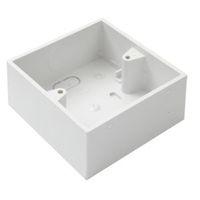 mk white plastic single pattress box