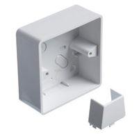 mk white plastic single pattress box 32 mm