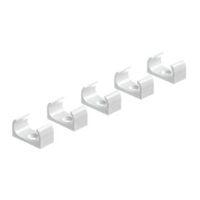 MK ABS Plastic White Trunking Clips (W)20mm Pack of 5