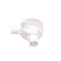 mk white 2 way angle box dia20mm