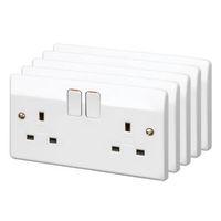 MK 13A White Socket Pack of 5