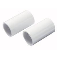 MK White Coupling (Dia)20mm Pack of 2