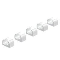MK ABS Plastic White Trunking Clips (W)16mm Pack of 5