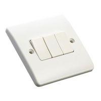 mk 10a 2 way white triple light switch