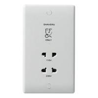 mk logic plus dual voltage shaver socket e28020