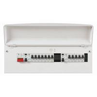 mk sentry consumer unit 15 way metal dual rcd high integrity supplied  ...