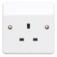 mk logic plus 13a 1 gang unswitched socket white e28009