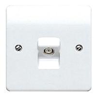 Mk logic plus 1 Gang TV Outlet White - E28022