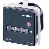 Müller BG4017 Operating hours timer Counter rolls, Panel mount, 45 x 45 mm, 7-digit, 12 - 48 Vdc