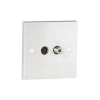 MLA ST0140 - Isolated 2 Gang Co-Axial & Satellite Socket - Pack of 10