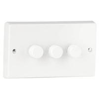 MLA W5310 - 3 Gang 2 Way 3 x 250W Push On/Off Dimmer