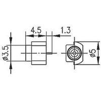 MMCX connector Socket, vertical vertical 50 ? Telegärtner J01341A0081Y 1 pc(s)