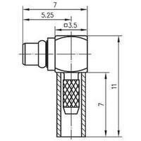 MMCX connector Plug, right angle 50 ? Telegärtner J01340A0051 1 pc(s)