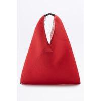 MM6 Red Net Tote Bag, RED