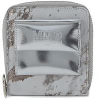 Mm6 Maison Margiela silver and white leather wallet women\'s Purse wallet in Silver