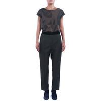 mm6 maison margiela hunter green gabardine trousers womens trousers in ...