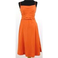 MNG Size S Hot Coral Silk Floaty Summer Dress
