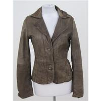 MNG, size S brown leather jacket