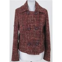MNG, size 14 red & autumnal toned short jacket