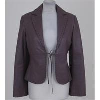 MNG, Size 12 Purple Leather Jacket