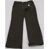 MNG, size 8, green & brown checked trousers