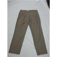 MNG Brown Cotton/Linen Trousers MNG - Brown - Trousers