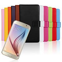 Mobile phone Holster Leather Purse for Samsung Galaxy S6 G9200 (Assorted Color)