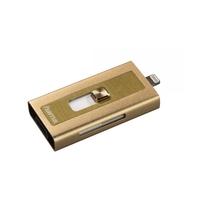 MoveData Lightning USB Card Reader MicroSD Gold