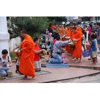 Morning Almsgiving and Market Tour in Luang Prabang