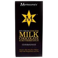 Montezumas Chocolate Org 54% Milk Choc B/Scotch Bar 100g