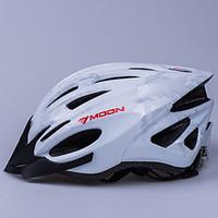 MOON Cycling Silver PC/EPS 21 Vents Luminous Warning Bike Helmet