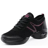 modern womens dance shoes sneakers breathable synthetic low heel black ...