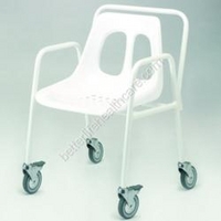 mobile shower chair with detacheable arms 550mm x 900mm x 540mm