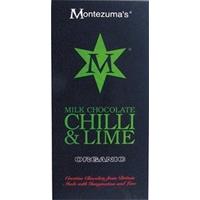 montezumas organic milk chocolate with chilli lime 100g