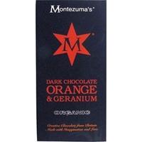 montezumas organic dark chocolate with orange geranium emperor bar 100 ...