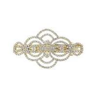Mood gold diamante swirl hair clip