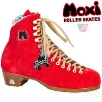 moxi poppy red quad roller skates boot only