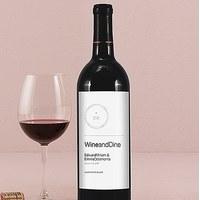 Monogram Simplicity Wine Label - Modern