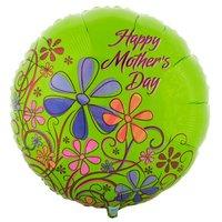 mothers day floral swirls foil balloon