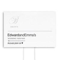 Monogram Simplicity Directional Wedding Sign - Elegant