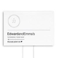 Monogram Simplicity Directional Wedding Sign - Modern