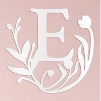 modern fairy tale acrylic initial white letter t