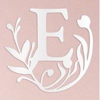 Modern Fairy Tale Acrylic Initial - White - Letter \"E\"