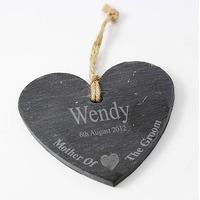 Mother Of The Groom Slate Heart Decoration