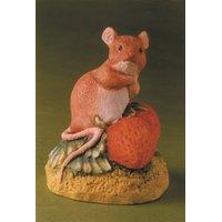 Mouse With Strawberry Plaster Casting