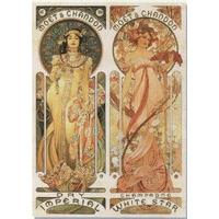 Moet & Chandon Duo - Alphonse Mucha 1000pc Jigsaw Puzzle