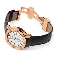 montegrappa nerouno quartz watch rose gold pvd silver dial